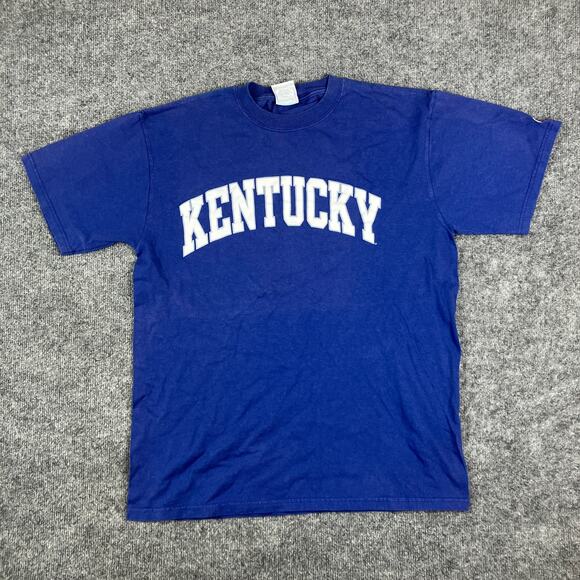 Champion T-Shirt Mens Size L Blue Kentucky Graphic College Athletic Tee - Picture 2 of 8